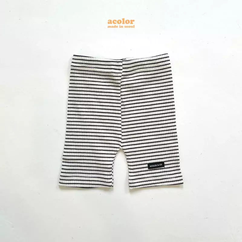 Acolor - Korean Children Fashion - #minifashionista - Stripes Bicker Shorts