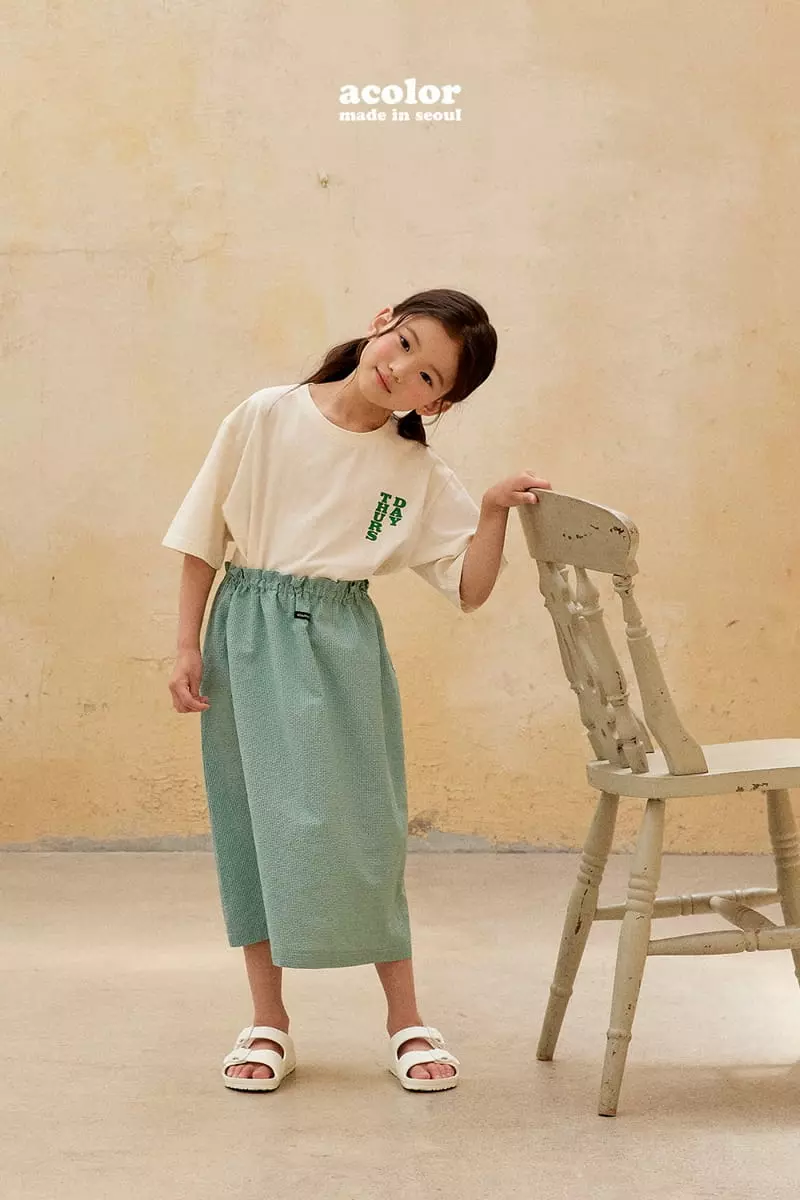 Acolor - Korean Children Fashion - #minifashionista - Seersucker Skirt - 4