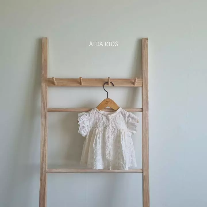 Aida - Korean Children Fashion - #Kfashion4kids - Punching Embroidery Blouse