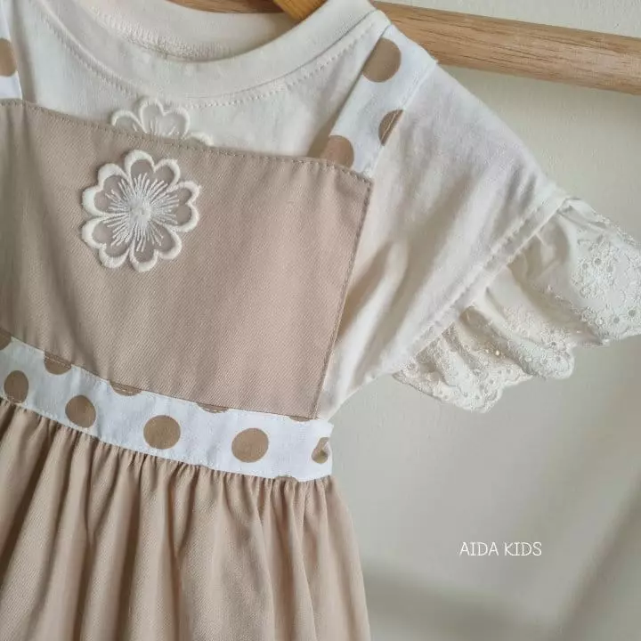 Aida - Korean Children Fashion - #Kfashion4kids - Water Bell String Sleeveless One-piece Tee Set - 5