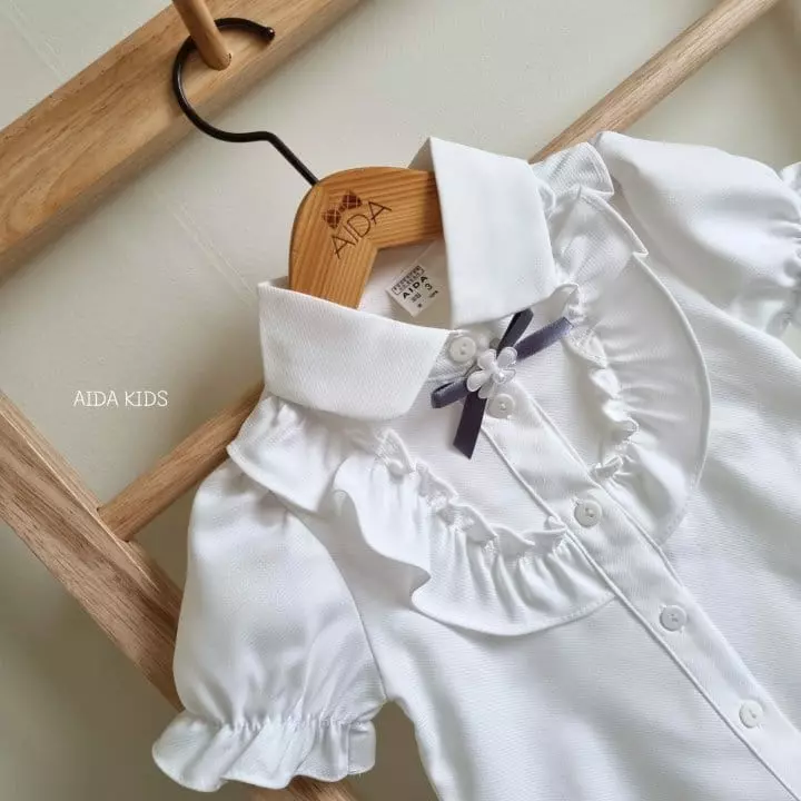 Aida - Korean Children Fashion - #childofig - Chopin Short Sleeves Blouse - 5