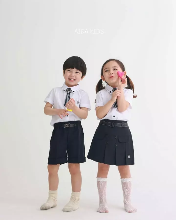 Aida - Korean Children Fashion - #childrensboutique - Basic Button Skirt - 5