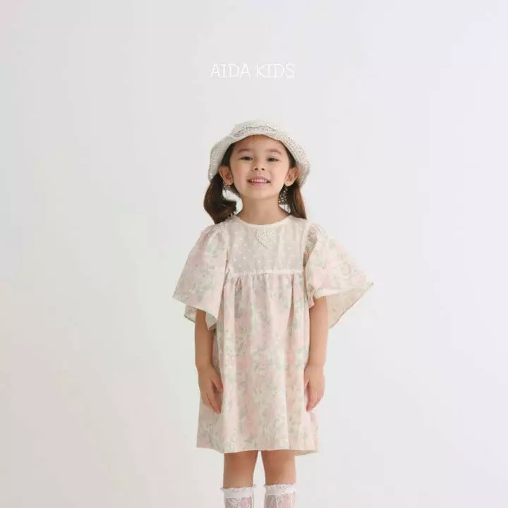 Aida - Korean Children Fashion - #designkidswear - Rose One-piece - 3