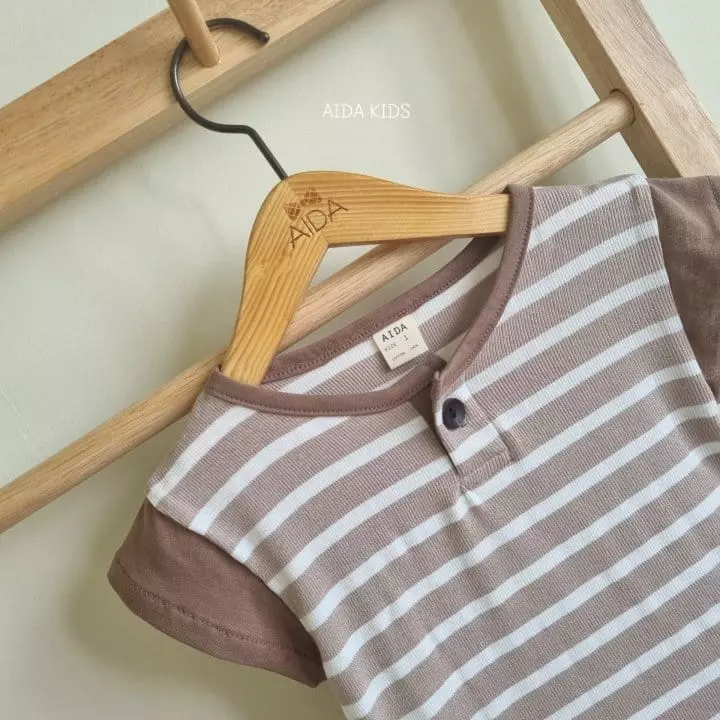 Aida - Korean Children Fashion - #kidsshorts - Stripes Tee