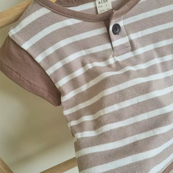 Aida - Korean Children Fashion - #kidsstore - Stripes Tee - 2