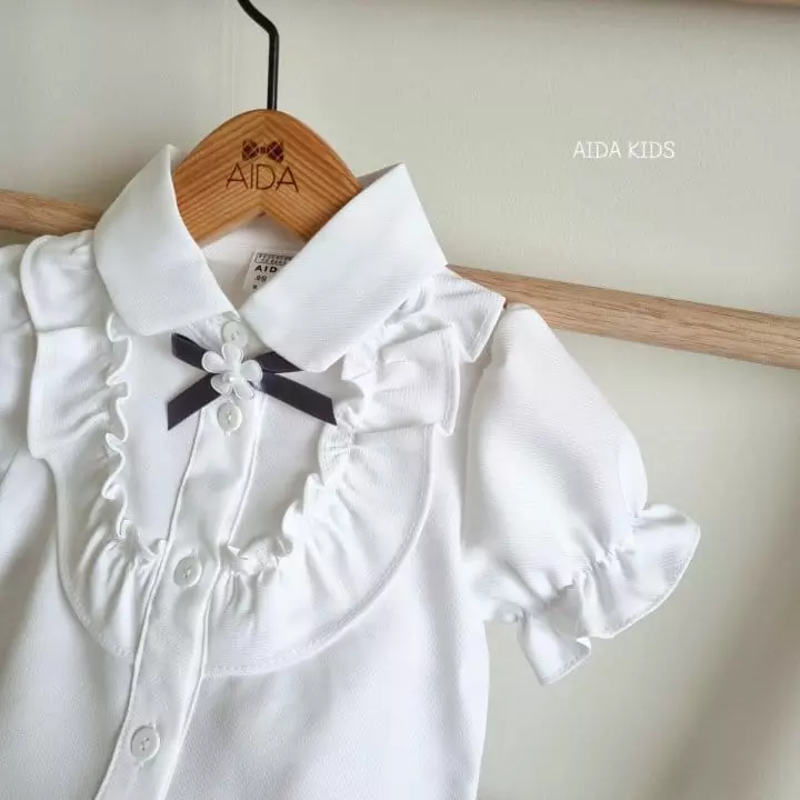 Aida - Korean Children Fashion - #toddlerclothing - Chopin Short Sleeves Blouse - 4
