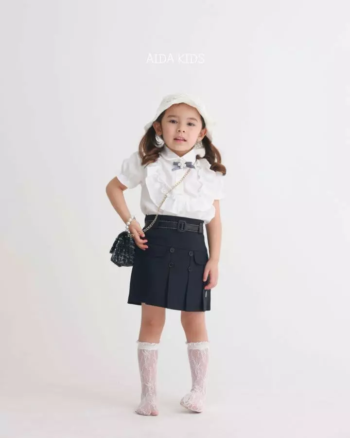 Aida - Korean Children Fashion - #todddlerfashion - Chopin Short Sleeves Blouse - 2