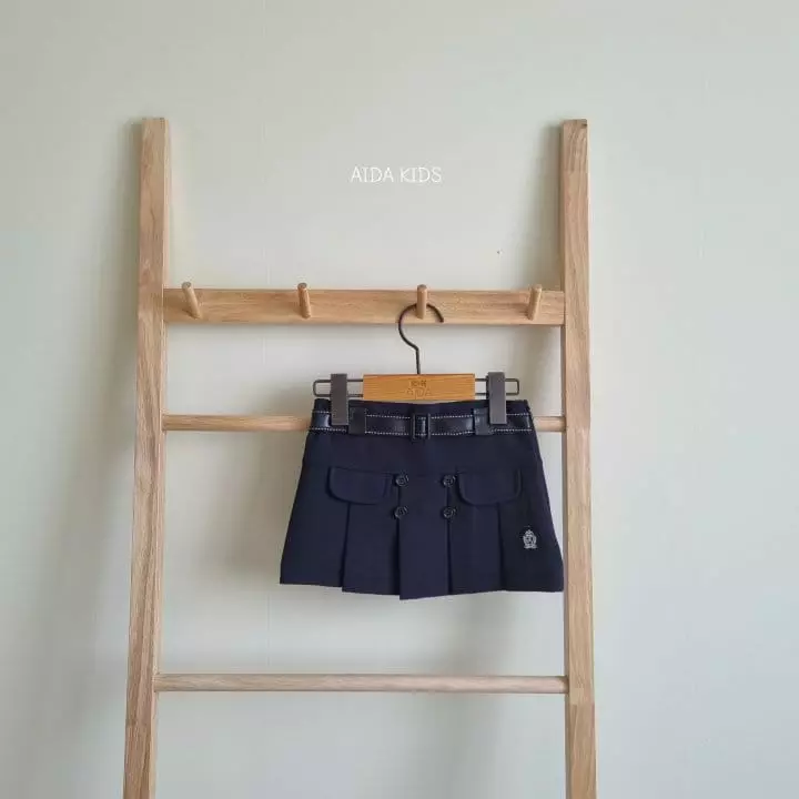Aida - Korean Children Fashion - #todddlerfashion - Basic Button Skirt