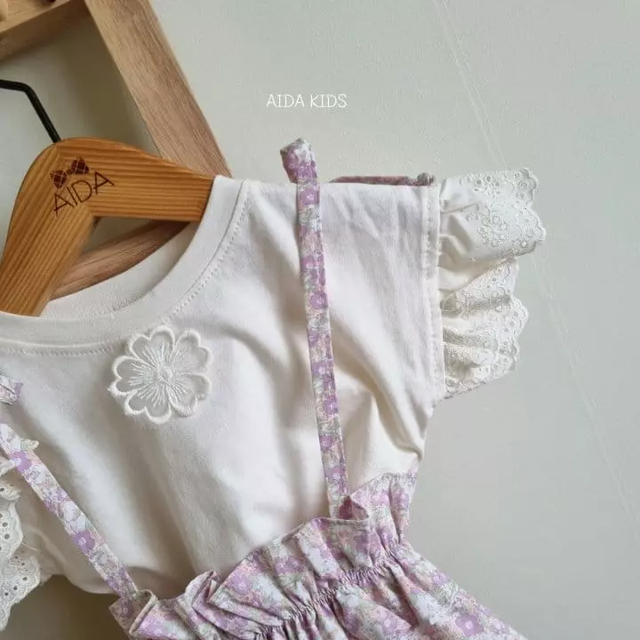 Aida - Korean Children Fashion - #toddlerclothing - Lace Tee - 5