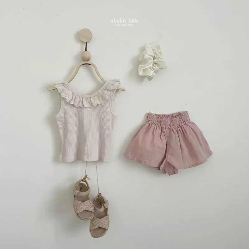 Aladin - Korean Children Fashion - #fashionkids - Lace Frill SLeeveless - 10
