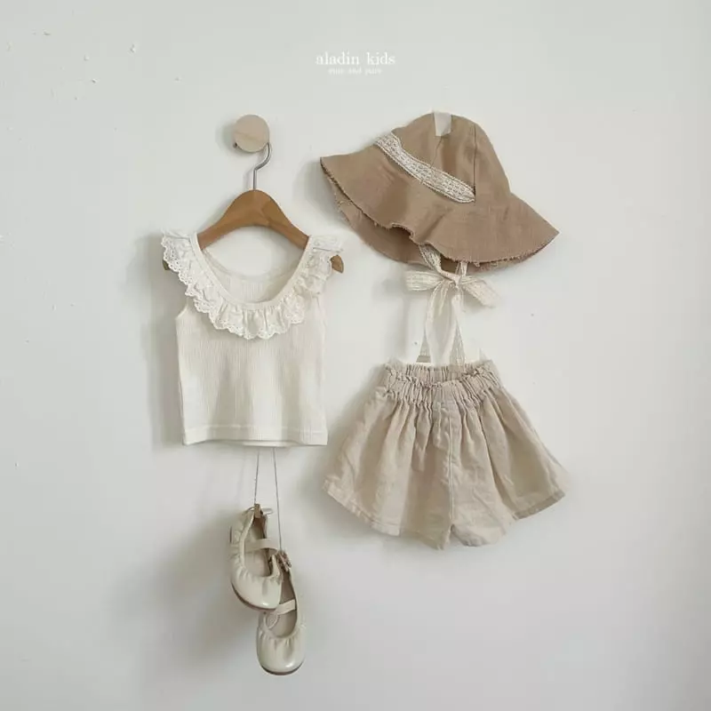 Aladin - Korean Children Fashion - #kidsstore - Lace Frill SLeeveless - 12