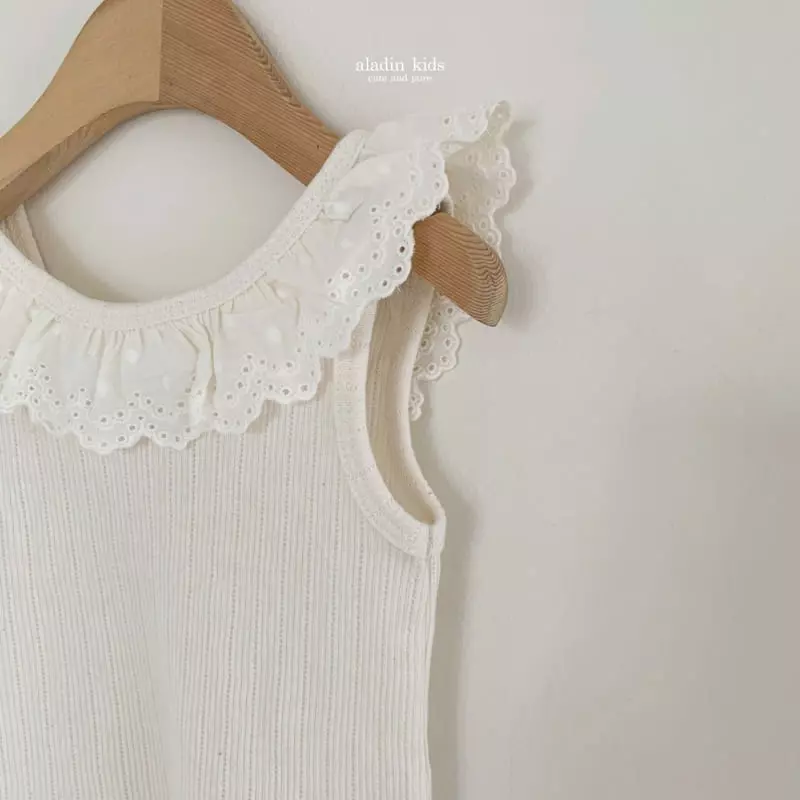 Aladin - Korean Children Fashion - #minifashionista - Lace Frill SLeeveless