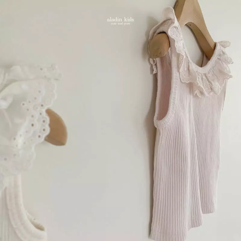 Aladin - Korean Children Fashion - #prettylittlegirls - Lace Frill SLeeveless - 2