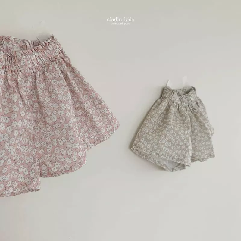 Aladin - Korean Children Fashion - #prettylittlegirls - Flower Skrit Shorts - 8