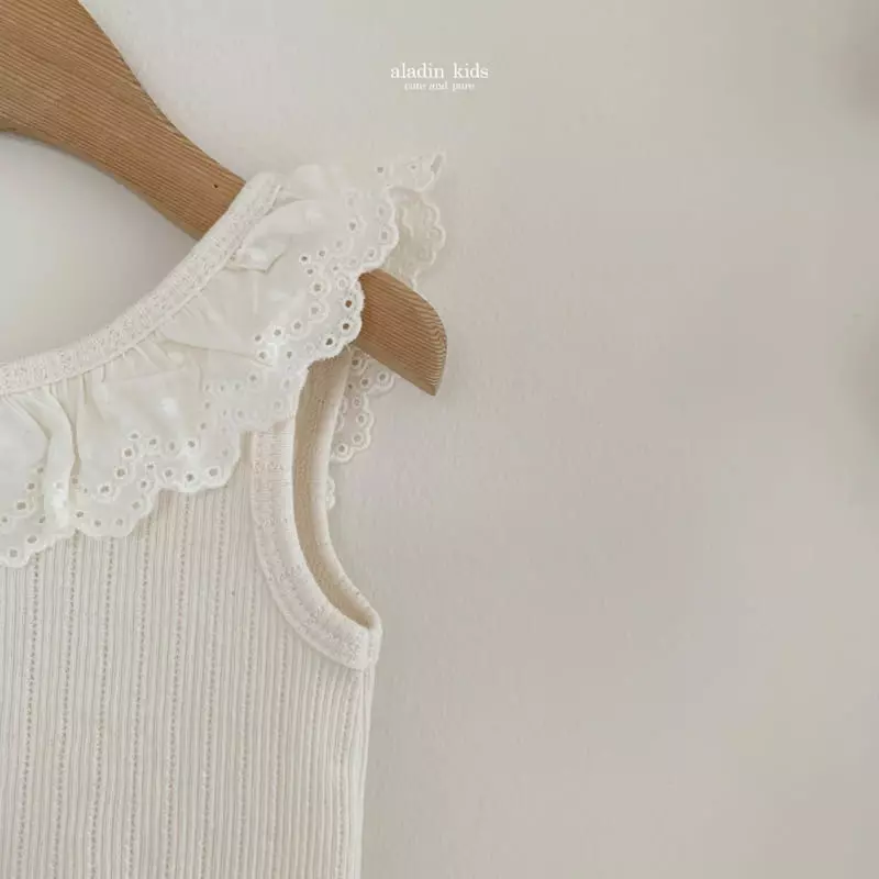 Aladin - Korean Children Fashion - #todddlerfashion - Lace Frill SLeeveless - 4