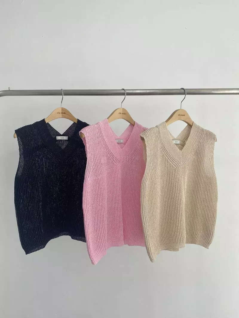 Alamode - Korean Women Fashion - #momslook - Knit Sleeveless - 9