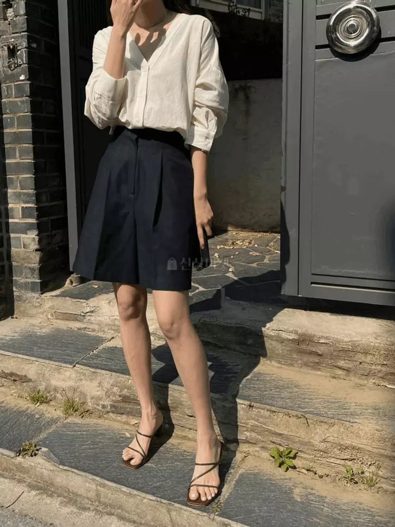 Alamode - Korean Women Fashion - #momslook - Nude Shorts - 5