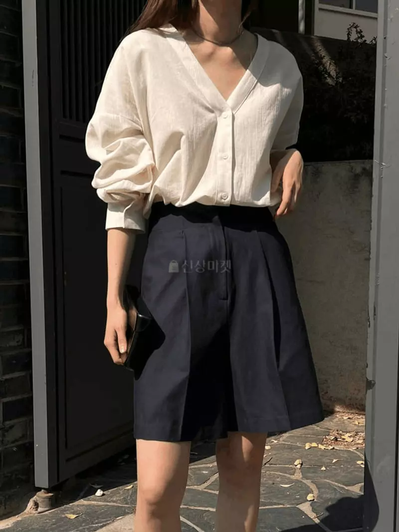 Alamode - Korean Women Fashion - #momslook - Nude Shorts - 6