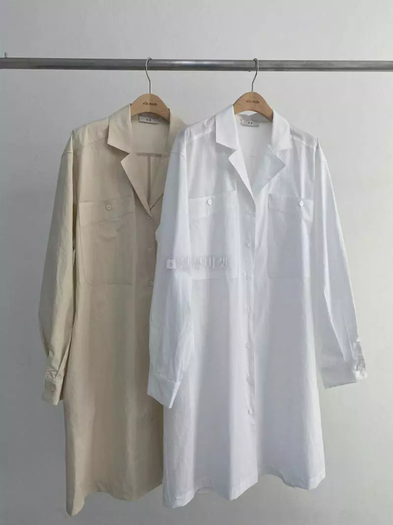 Alamode - Korean Women Fashion - #momslook - Shirt One-piece - 3