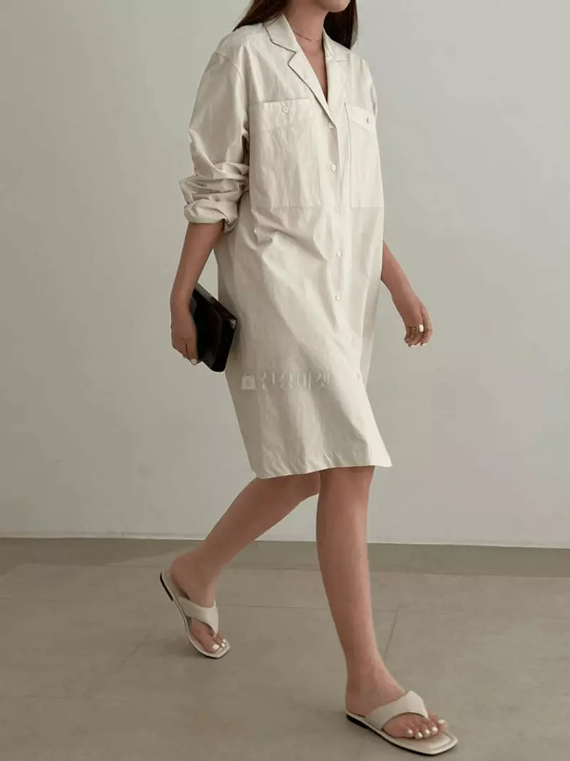 Alamode - Korean Women Fashion - #momslook - Shirt One-piece - 5