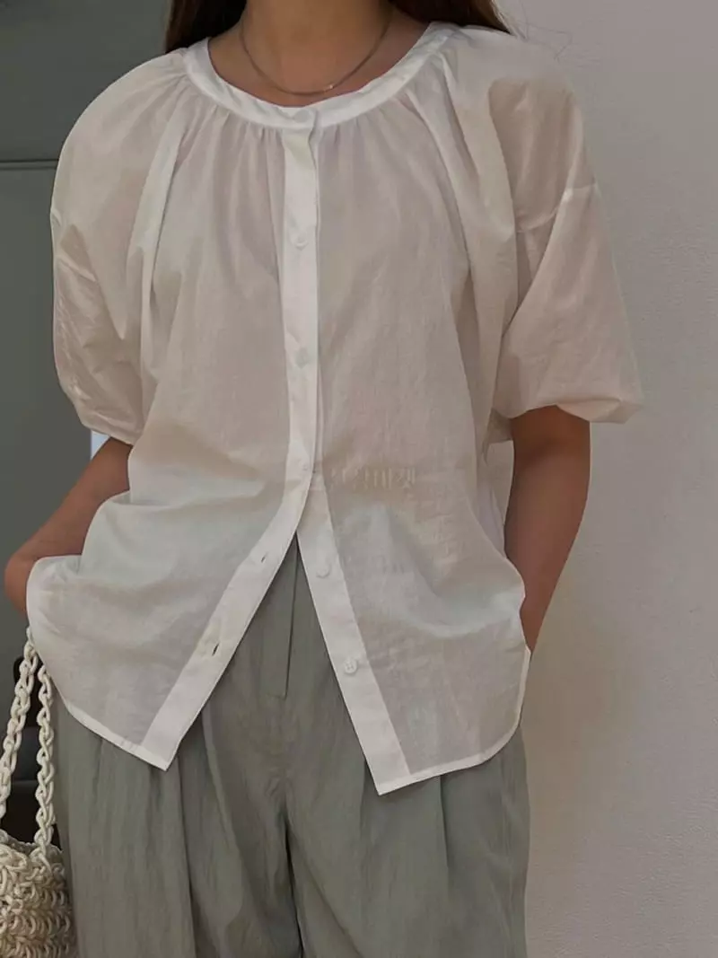 Alamode - Korean Women Fashion - #momslook - Puff Blouse - 11