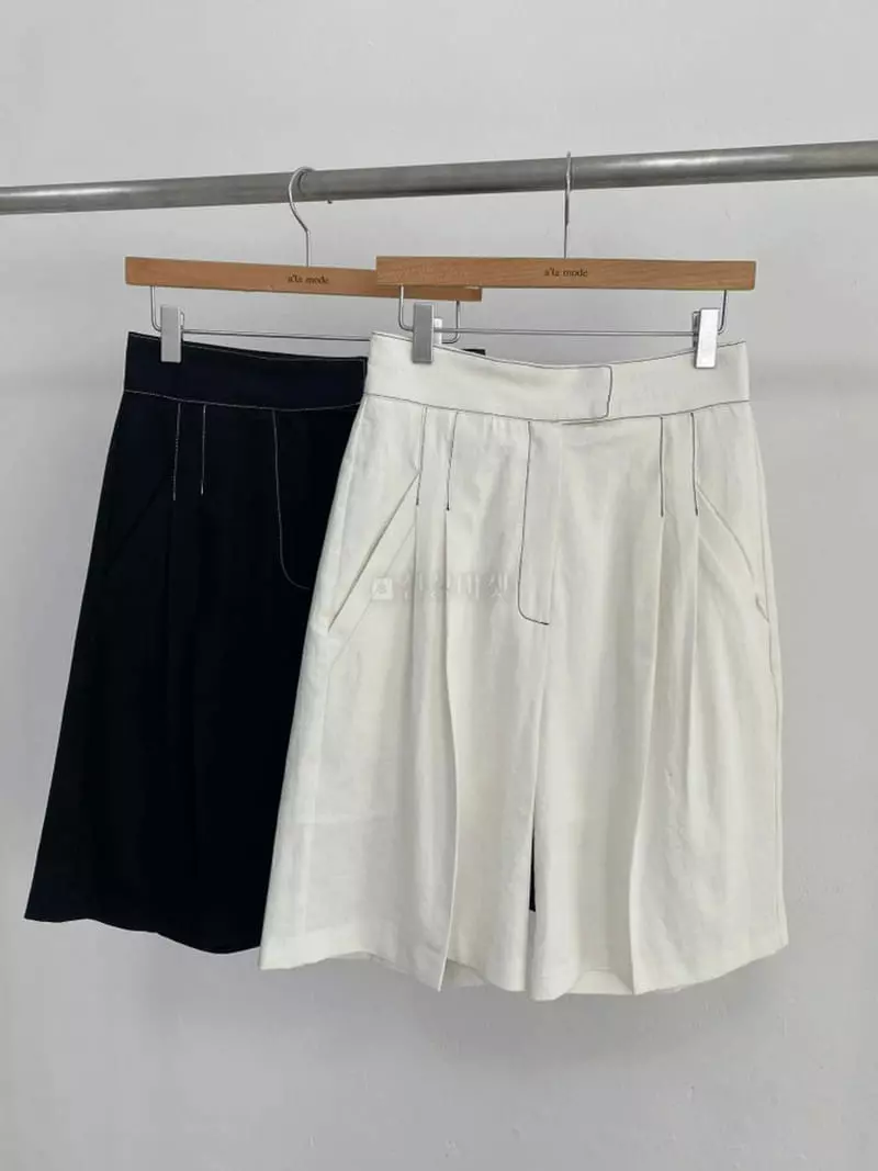 Alamode - Korean Women Fashion - #momslook - Stitch Shorts - 9