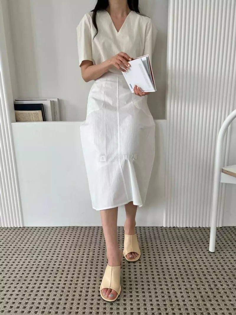 Alamode - Korean Women Fashion - #momslook - Paper Skirt - 3