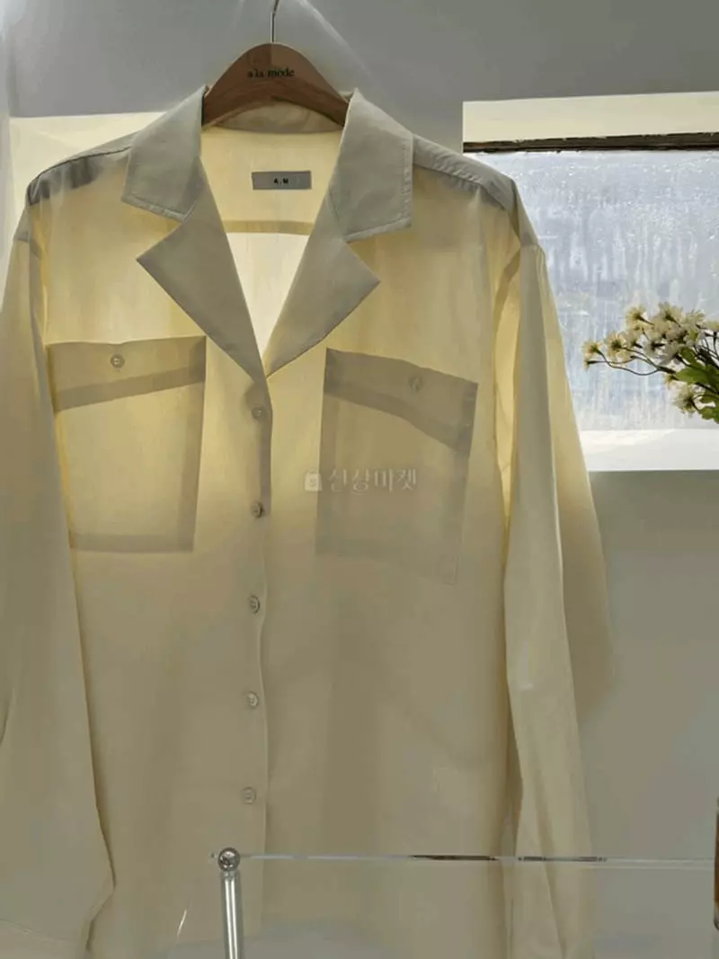 Alamode - Korean Women Fashion - #momslook - Big Pocket Shirt - 5