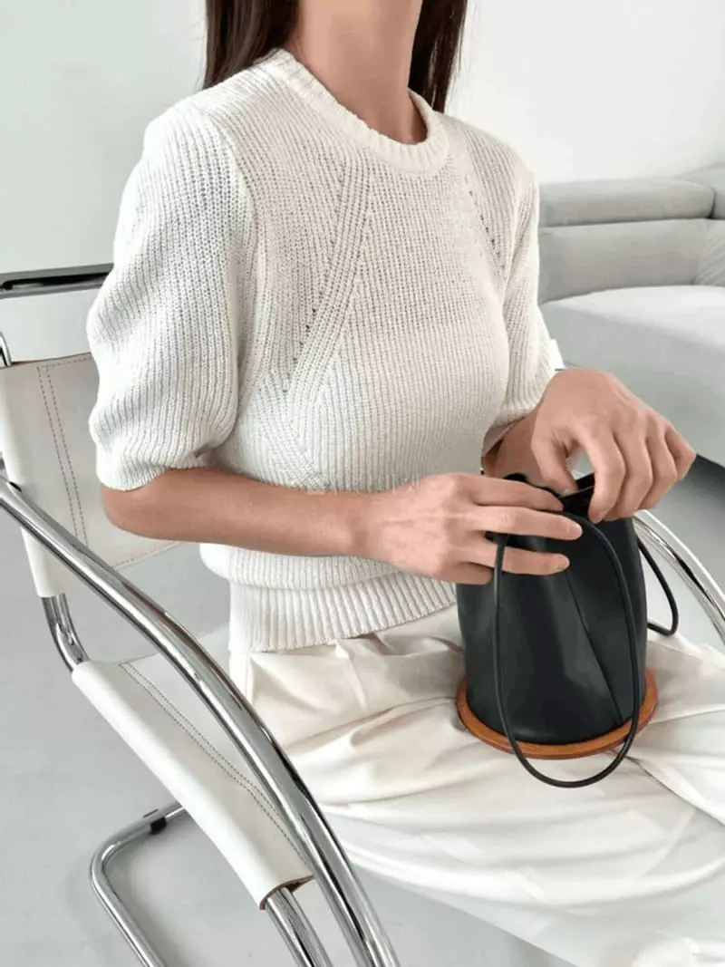 Alamode - Korean Women Fashion - #momslook - Puff Knit - 3