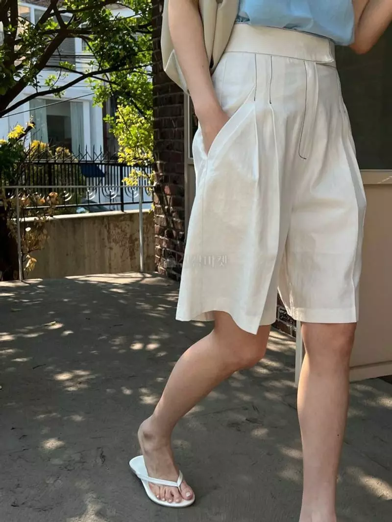 Alamode - Korean Women Fashion - #pursuepretty - Stitch Shorts - 3