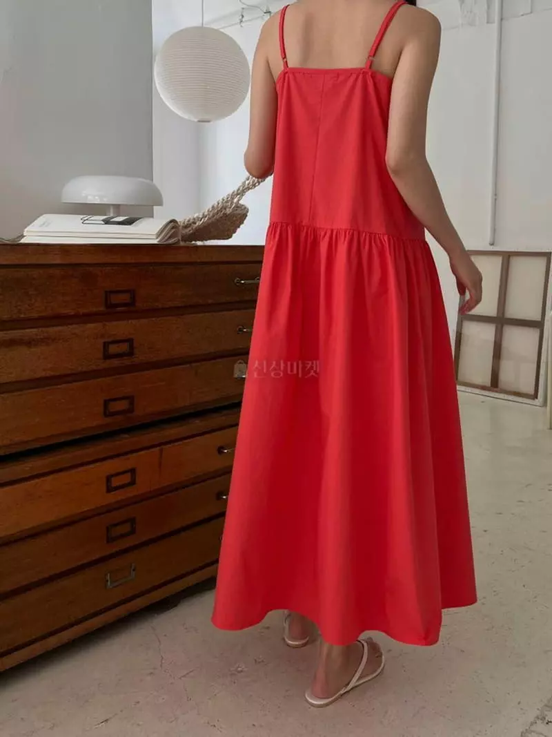 Alamode - Korean Women Fashion - #vintageinspired - Shirring One-piece - 2