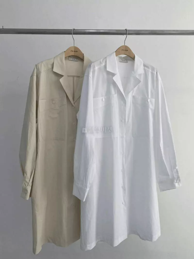 Alamode - Korean Women Fashion - #vintagekidsstyle - Shirt One-piece - 8