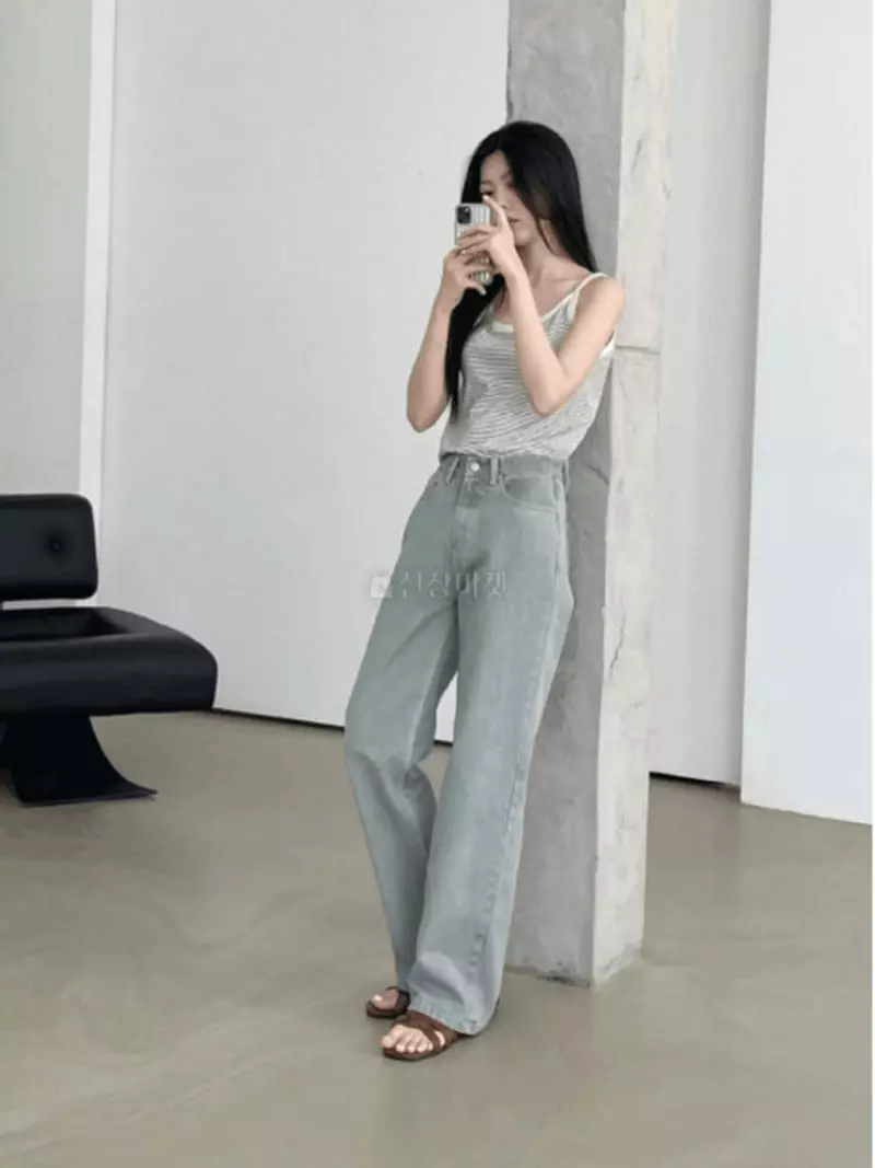 Alamode - Korean Women Fashion - #womensfashion - Gament Jeans - 7