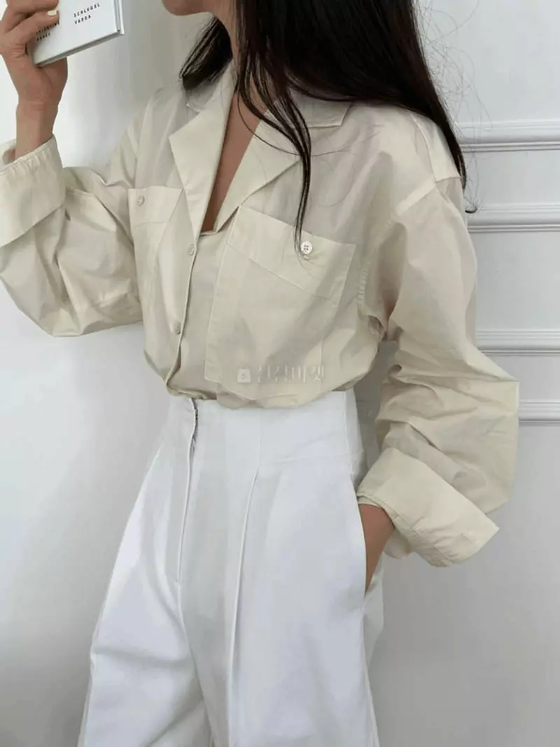 Alamode - Korean Women Fashion - #womensfashion - Big Pocket Shirt - 8