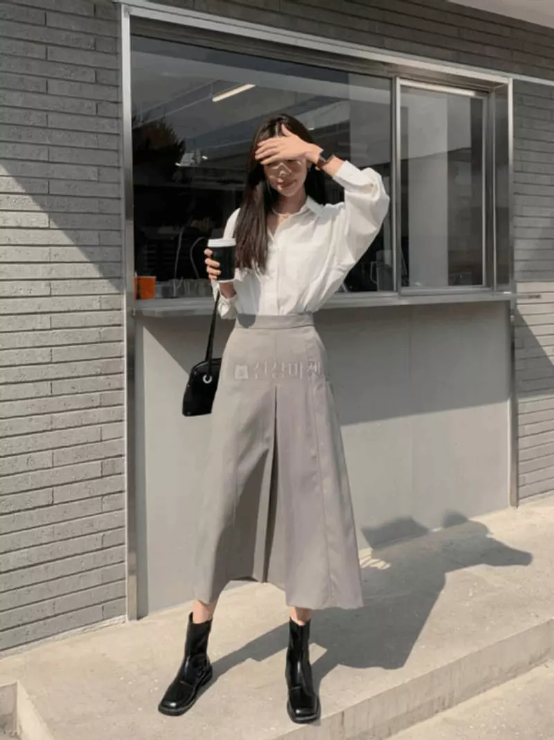 Alamode - Korean Women Fashion - #womensfashion - Line Skirt