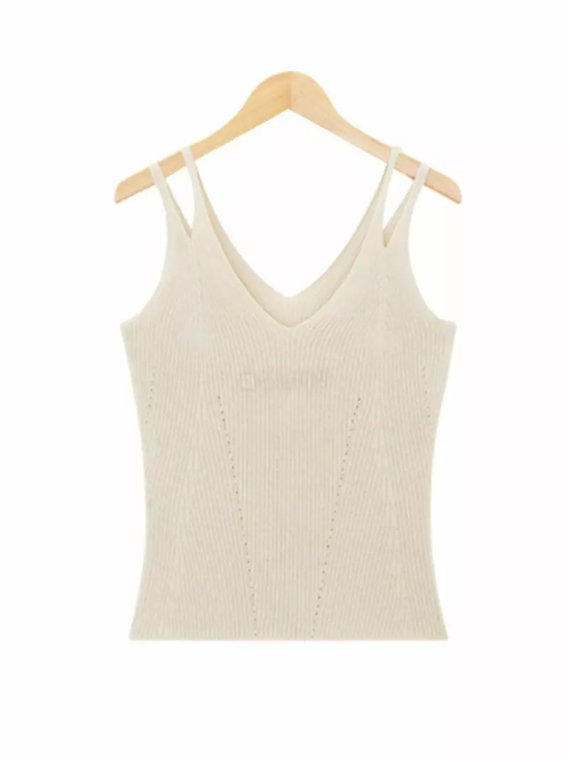 All Vibe - Korean Women Fashion - #womensfashion - Rib Slip Sleeveless - 4