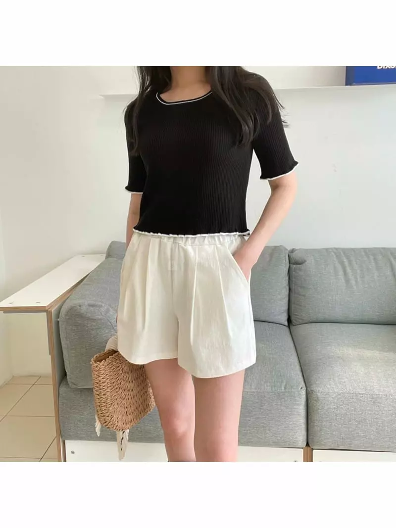 All Vibe - Korean Women Fashion - #momslook - Pigment Shorts - 5