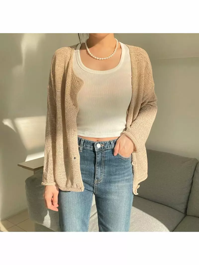All Vibe - Korean Women Fashion - #momslook - Crop Rib Sleeveless
