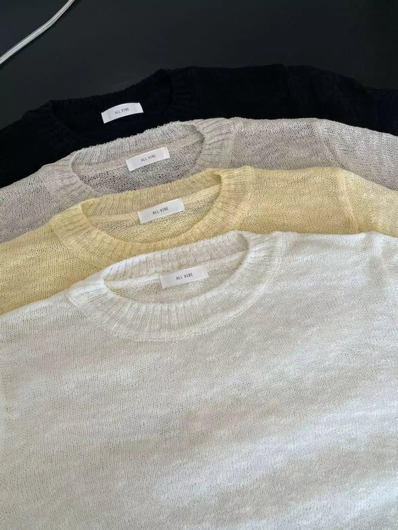All Vibe - Korean Women Fashion - #momslook - See Through Summer Knit Tee - 3