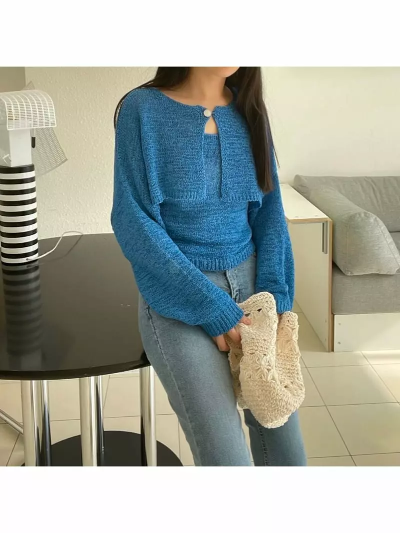 All Vibe - Korean Women Fashion - #momslook - Mesh Bolero Set