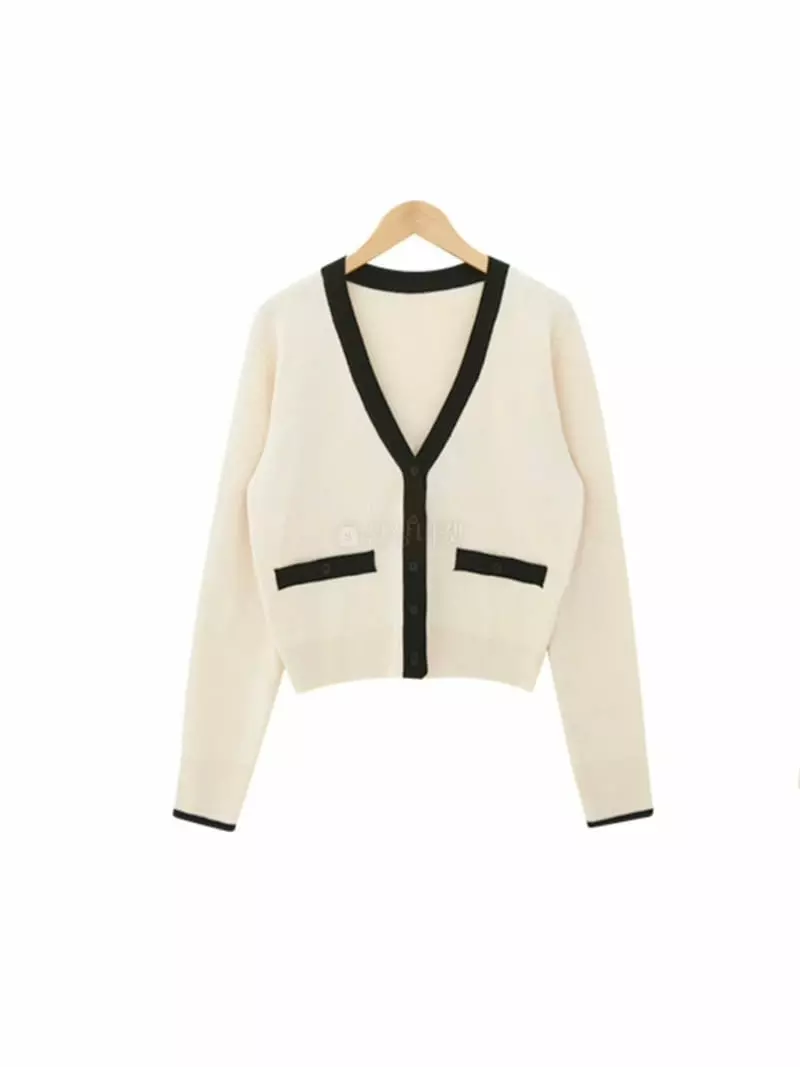 All Vibe - Korean Women Fashion - #momslook - Sha V Neck Cardigan - 2