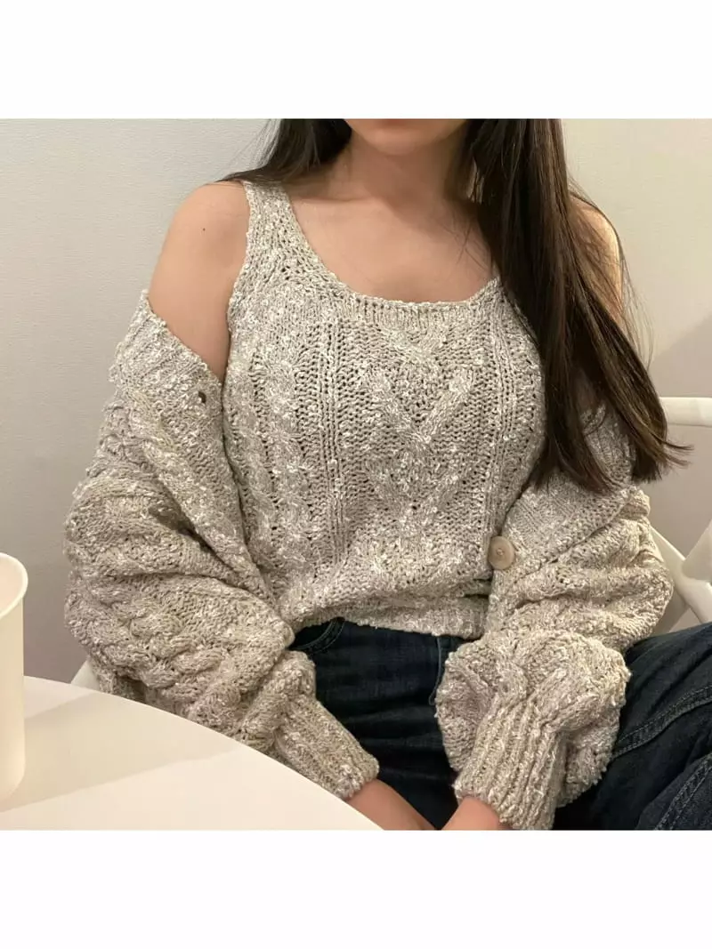 All Vibe - Korean Women Fashion - #pursuepretty - Bocasi Cardigan Set - 3