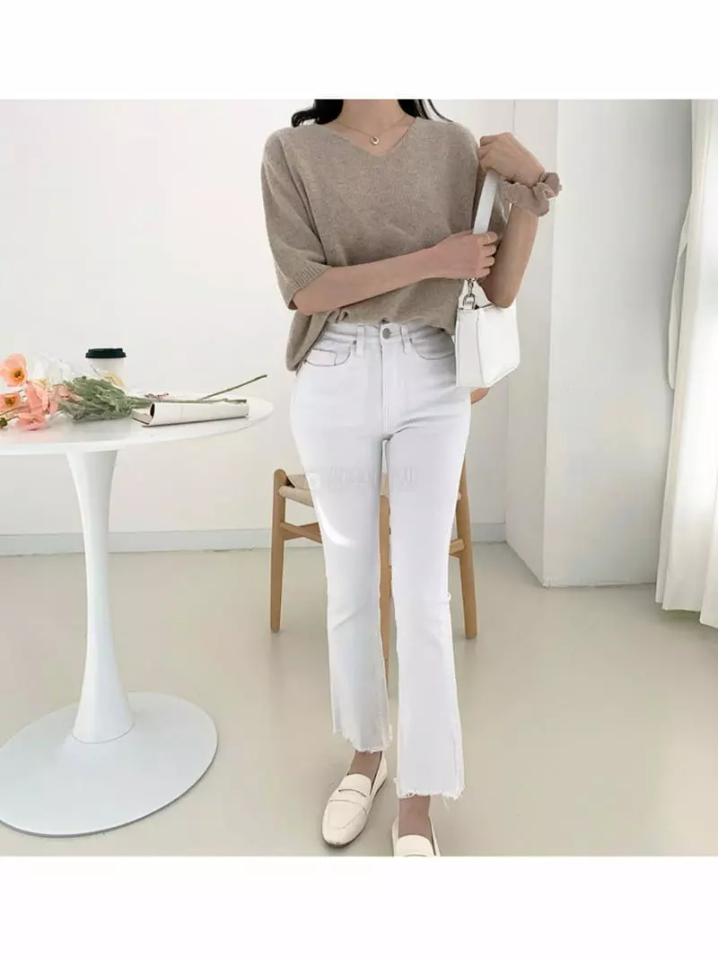 All Vibe - Korean Women Fashion - #pursuepretty - Whole Gamnet Summer Knit Tee