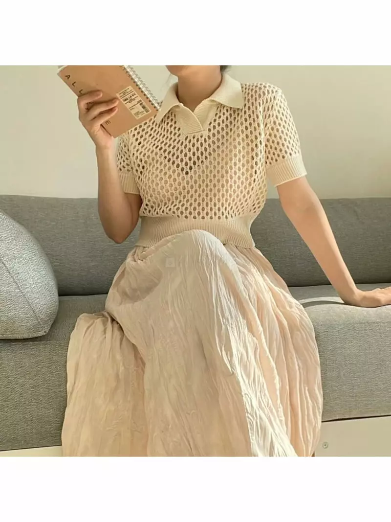 All Vibe - Korean Women Fashion - #restrostyle - Mesh Knit