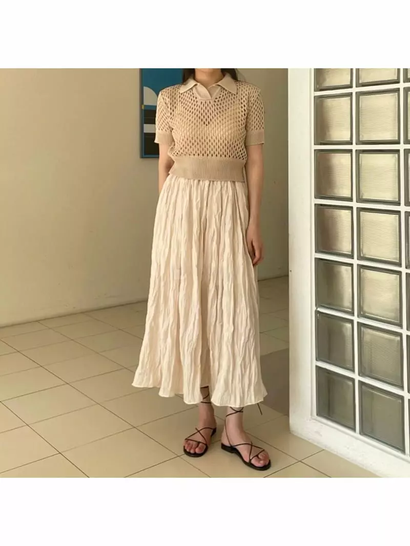 All Vibe - Korean Women Fashion - #shopsmall - Mesh Knit - 4