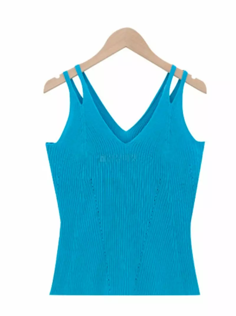 All Vibe - Korean Women Fashion - #womensfashion - Rib Slip Sleeveless - 3