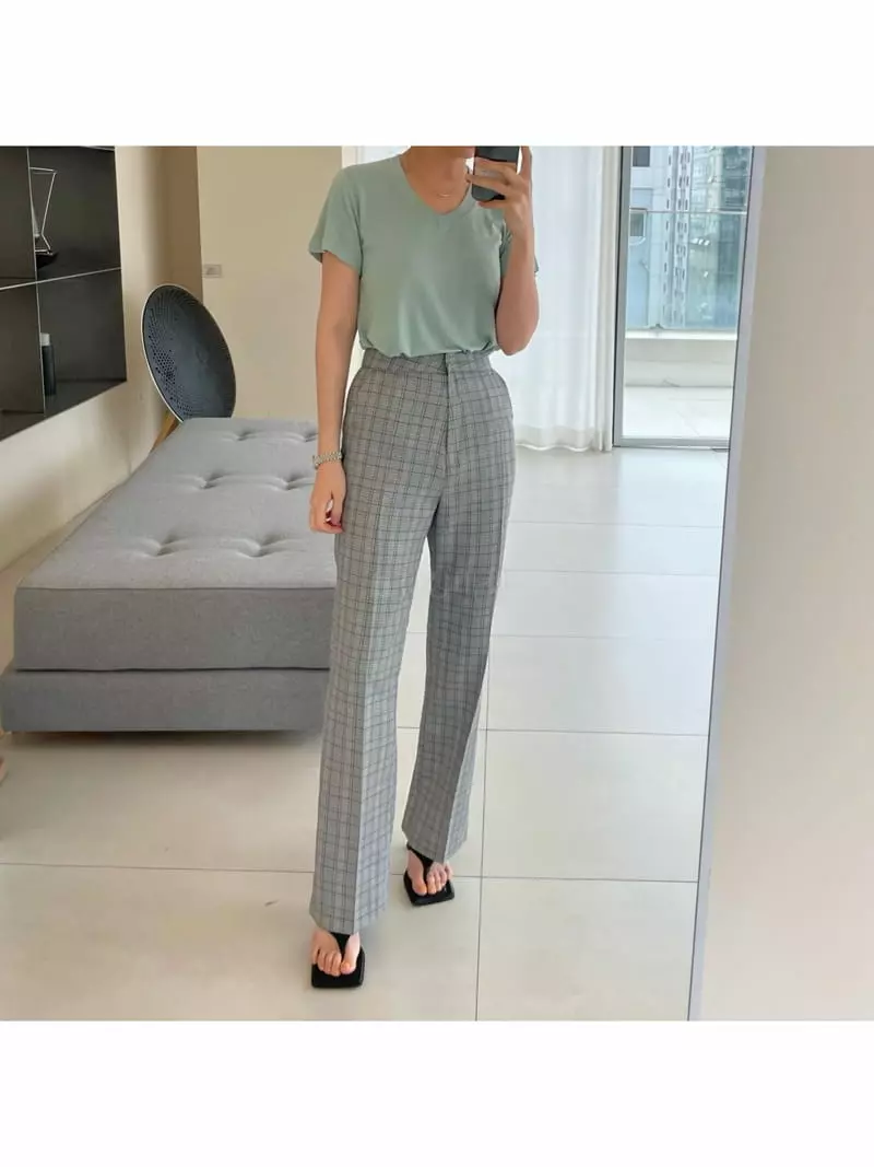 All Vibe - Korean Women Fashion - #womensfashion - Classic Check Pants - 3