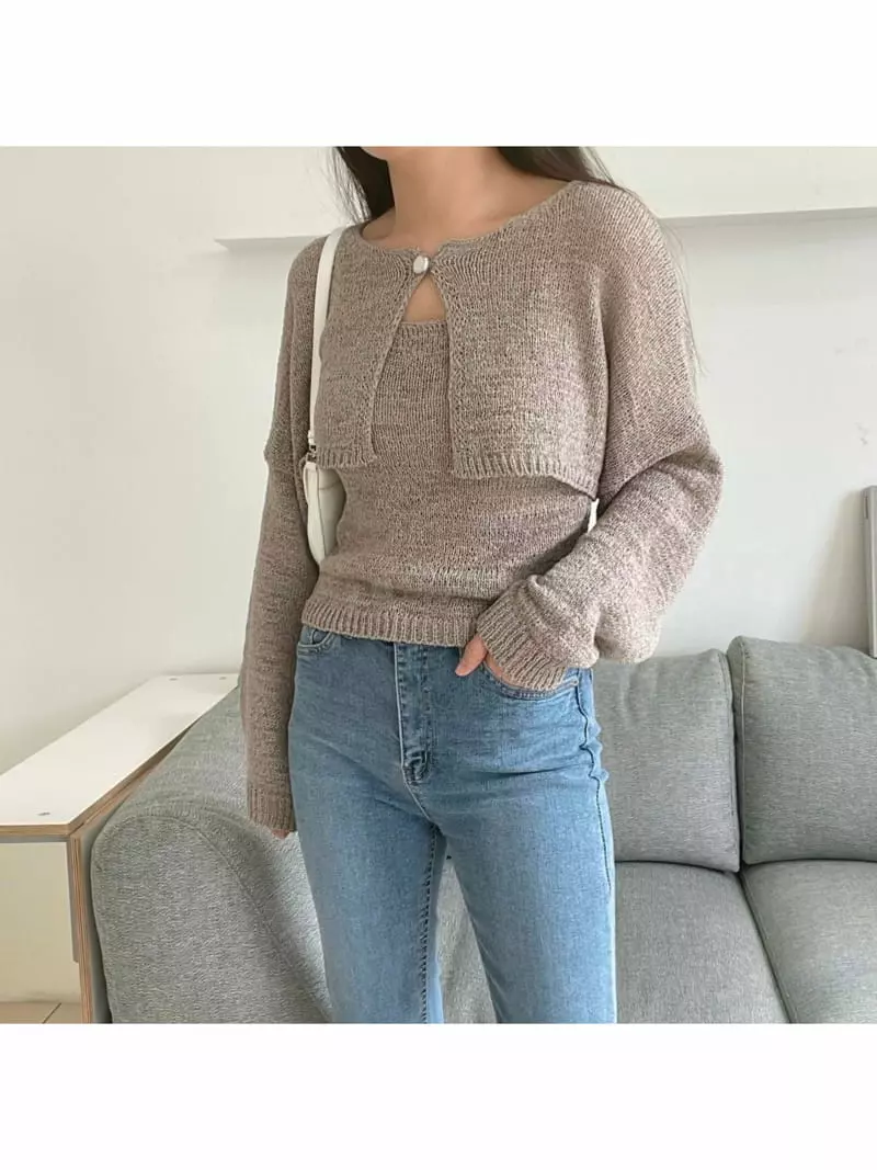 All Vibe - Korean Women Fashion - #momslook - Mesh Bolero Set - 4