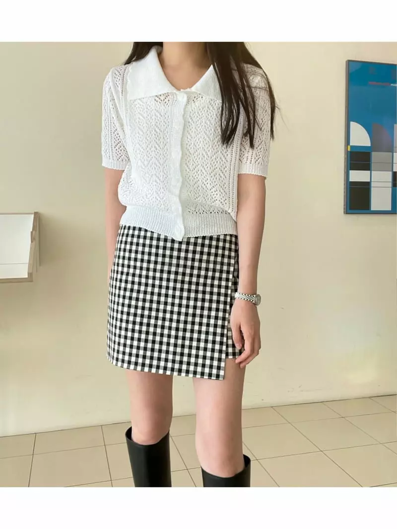 All Vibe - Korean Women Fashion - #womensfashion - Check Mini Skirt - 3