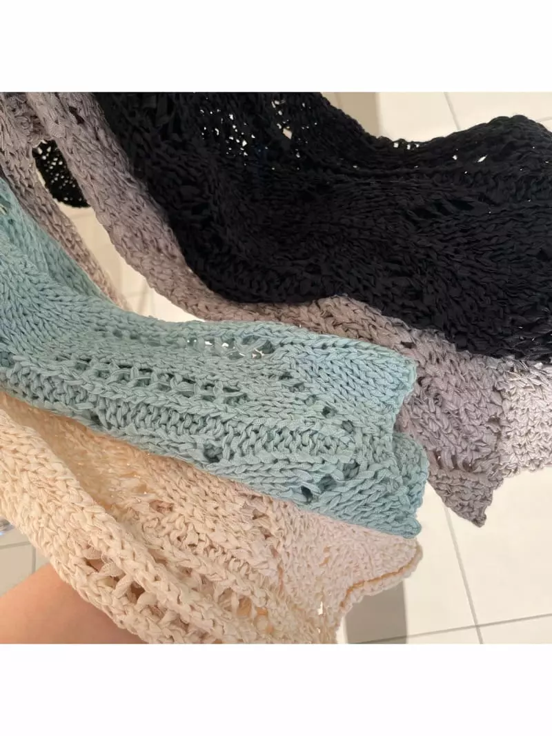 All Vibe - Korean Women Fashion - #womensfashion - Liff Wave Knit Tee - 2